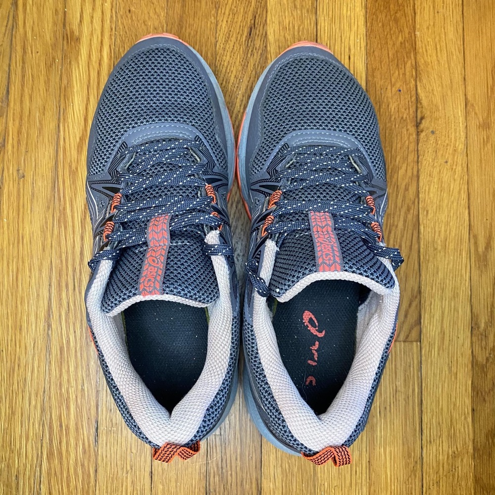 ASICS Gel Venture 8 Shoes Womens Size 8 Gray Coral Mesh Trail Running Sneakers - Picture 5 of 11